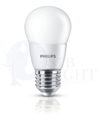 Светодиодная лампа Philips E27 3W = 20W теплый свет Essential