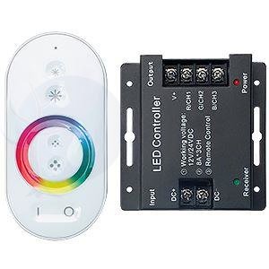 Контроллер для RGB 288W 24А с сенсорным пультом управления цветом (белый)