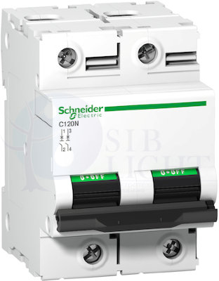Автоматический выключатель 2 полюса, 125А, B, 10 кА Schneider Electric A9N18347