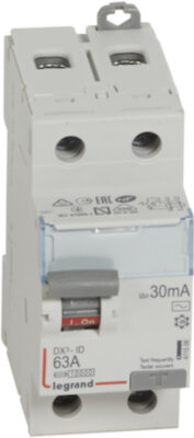 Выключатель дифференциального тока 2P 63А 0.03А DX3 (тип AC) Legrand 411506
