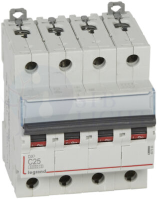 Автомат 4P 25А DX3 (6 кА, C) Legrand 407930