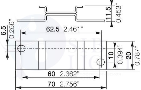 Адаптер ADP.01 для винтового монтажа реле CM-S ABB 1SVR430029R0100