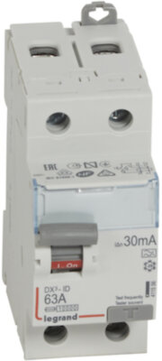 Выключатель дифференциального тока 2P 63А 0.03А DX3 (тип А) Legrand 411556