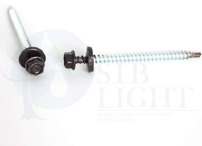 Саморез кровельный со сверлом 4.8х35 RAL-8017 (корич.) (уп.250шт) контейнер БМ 1010612 БАЛТИЙСКИЕ МЕТИЗЫ 1010612