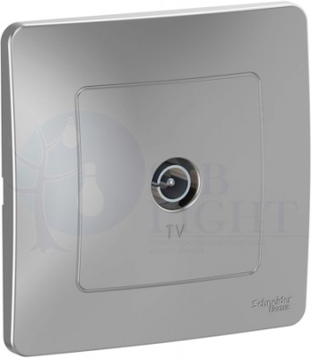 Розетка телевизионная Blanca (TV, в сборе, с/у, алюминий) Schneider Electric BLNTS000013