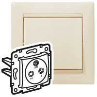 Розетка телевизионная Valena DIY (TV+R+SAT, под рамку, с/у, 10 дБ, слоновая кость) Legrand 695619