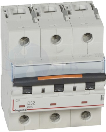 Автомат 3P 32А DX3 (25 кА, D) Legrand 409836