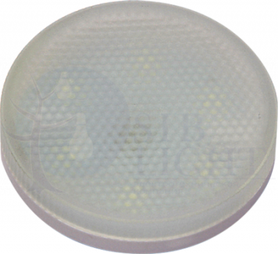 Лампа светодиодная (LED) «таблетка» d74мм GX53 100  6Вт 220-230В матовая тепло-белая желтая 3000К Jazzway 2851987