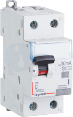 Дифференциальный автомат 1P 10А DX3 (тип AC, 6 кА) Legrand 411022