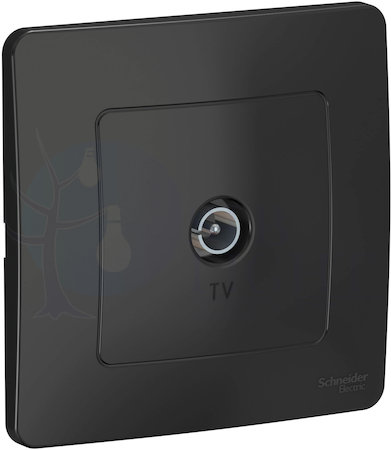 Розетка телевизионная Blanca (TV, в сборе, с/у, антрацит) Schneider Electric BLNTS000016