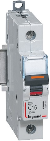 Автомат 1P 16А DX3 (25 кА, C) Legrand 409755