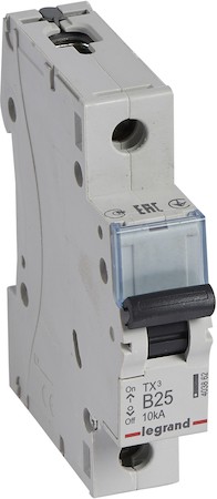 Автомат 1P 25А TX3 (10 кА, B) Legrand 403862