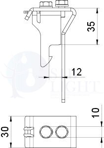 Дистанционная скоба для крышки 35x30 OBO Bettermann 6065475