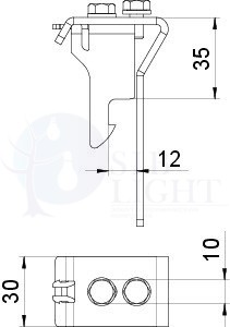 Дистанционная скоба для крышки 35x30 OBO Bettermann 6065475
