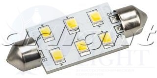 Автолампа ARL-F42-6E White (10-30V, 6 LED 2835)