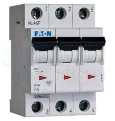 Автоматический выключатель PL6 3P 32А (C) 6кА, EATON 0000286604
