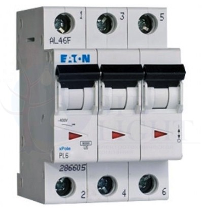 Автоматический выключатель PL6 3P 32А (C) 6кА, EATON 0000286604