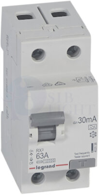 Выключатель дифференциального тока 2P 63А 0.03А RX3 (тип А) Legrand 402038
