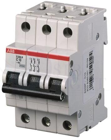 S203P Автоматический выключатель 3P 50A (K) ABB 2CDS283001R0577