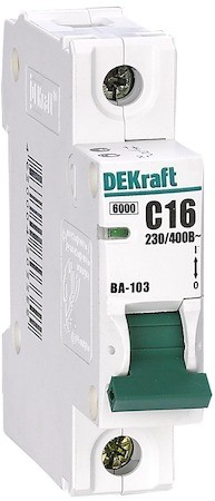 Автомат 1P 4А ВА-103 (6 кА, C) DEKraft 12052DEK