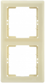 Рамка 2-местная вертикальная РВ-2-БК BOLERO кремовый IEK