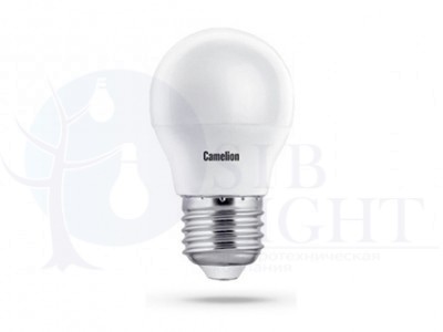 Лампа светодиодная LED8-G45/845/E27 8Вт шар 4500К белый E27 750лм 170-265В Camelion 12394