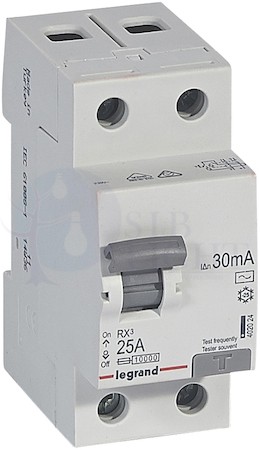 Выключатель дифференциального тока 2P 25А 0.03А RX3 (тип AC) Legrand 402024