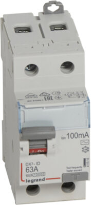Выключатель дифференциального тока 2P 63А 0.1А DX3 (тип AC) Legrand 411516