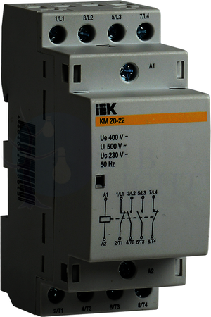Контактор модульный КМ20-22 AC IEK MKK20-20-22