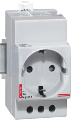 Розетка с заземлением на DIN-рейку 16А 220V Legrand 004285