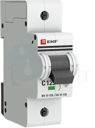 Автоматический выключатель 1P 100А (D) 15кА ВА 47-125 PROxima EKF mcb47125-1-100D