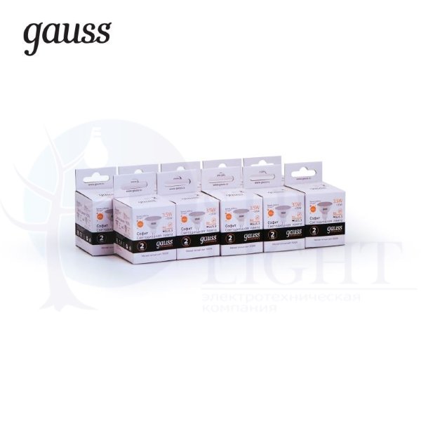 Лампа Gauss LED Elementary MR16 GU5.3 3.5W 290lm 3000K 1/10/100