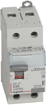 Выключатель дифференциального тока 2P 63А 0.3А DX3 (тип AC) Legrand 411526