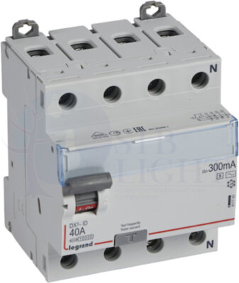 Выключатель дифференциального тока 4P 40А 0.5А DX3 (тип AC) Legrand 411745