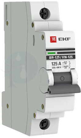 Выключатель нагрузки 1P 125А ВН-125 PROxima EKF SL125-1-125-pro