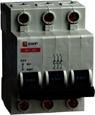 Выключатель нагрузки ВН-63, 3P 40А EKF SL63-3-40