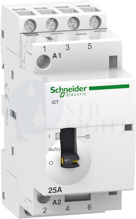 МОДУЛЬНЫЙ КОНТАКТОР С РУЧНЫМ УПРАВЛЕНИЕМ iCT25A 4Н Schneider Electric A9C21134