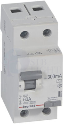 Выключатель дифференциального тока 2P 63А 0.3А RX3 (тип AC) Legrand 402034