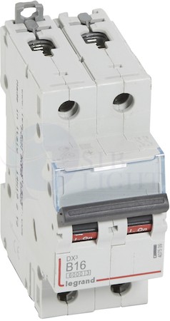 Автомат 2P 16А DX3 (10 кА, B) Legrand 407509