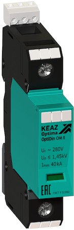 Ограничитель импульсных перенапряжений (УЗИП) OptiDin OM-II-1-280/40 КЭАЗ 114294