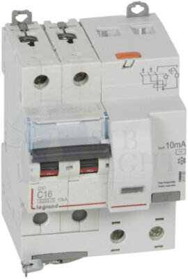 Дифференциальный автомат 2P 16А DX3 (тип AC, 10 кА) Legrand 411150