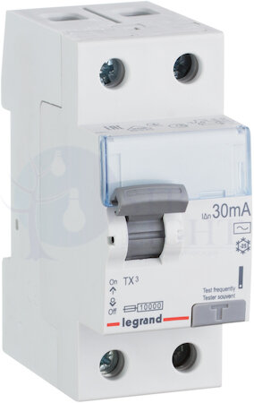 Выключатель дифференциального тока 2P 63А 0.3А TX3 (тип AC) Legrand 403040