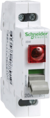 ВЫКЛЮЧАТЕЛЬ НАГРУЗКИ С ИНДИКАТОРОМ iSW 1П 20A КРАС Schneider Electric A9S61120