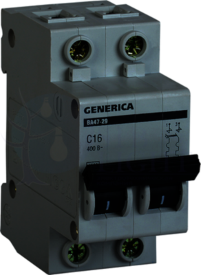 Автомат 2P 6А Generica (4.5 кА, C) IEK MVA25-2-006-C