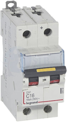 Автомат 2P 16А DX3 (10 кА, C) Legrand 409568