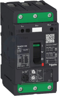 АВТ.ВЫКЛ GV4PE С КОМБИНИРОВАННЫМ РАСЦЕПИТЕЛЕМ 115A 50kA ЗАЖИМ EVERLINK Schneider Electric GV4PE115N