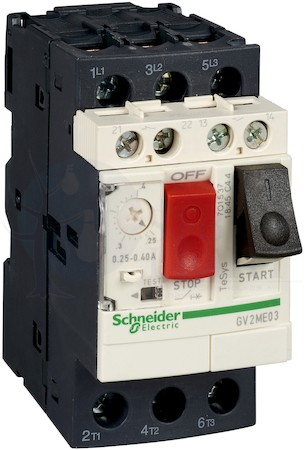 автоматический выключатель с комбинированным расцепителем 0,63-1А+КОН Schneider Electric GV2ME05AE11TQ