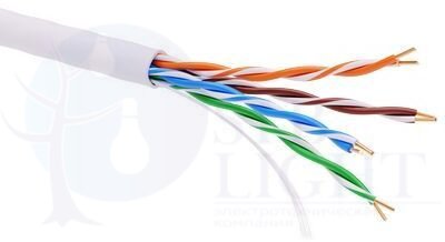 Информационный кабель неэкранированный U/UTP 4х2 CAT5E, LSZH, белый ДКС RN5EUULS3WH