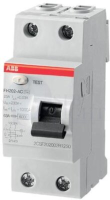 Выключатель дифференциального тока 2P 25А 100мА FH200 (тип AC) ABB 2CSF202006R2250