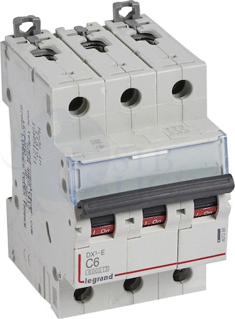 Автомат 3P 6А DX3-E (6 кА, C) Legrand 407288
